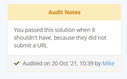 Audit Notes